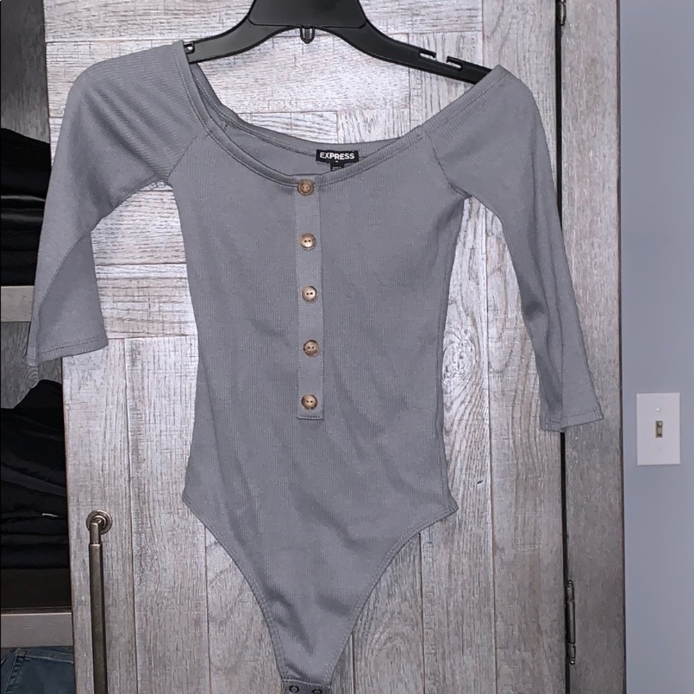 Express Gray Bodysuit - Picture 2 of 3